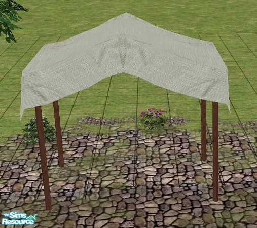 Sims 2 — Farmer\'s Market - dark wood canopy colum by Simaddict99 — dark wood column for canopy tent, mesh required, see