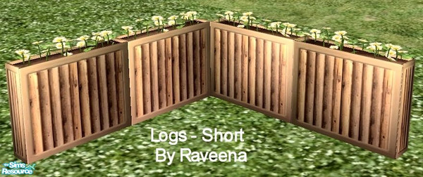 Sims 2 — Logs - Short by Raveena — You need Simaddict99's 'short' mesh for this object. Download it below.