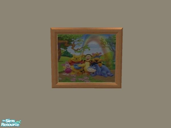 Sims 2 —  Pooh and Friends 1 by TSR Archive — Part of a set of 3 Pooh Prints ** TSRAA Member **