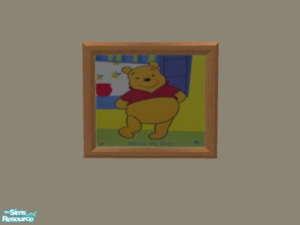 Sims 2 — Winnie the Pooh by TSR Archive — Part of a set of 3 Pooh Prints ** TSRAA Member **