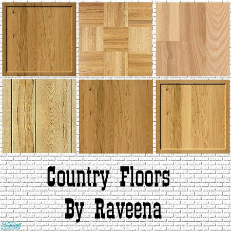 Sims 2 — Country Floors by Raveena — A nice collection of rustic wood floors for your country home.