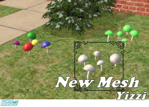 Sims 2 — Mushroom Patch - Mesh by Yizzi — Small patch of mushrooms cloned from the Garden Gnome This is the mesh. You
