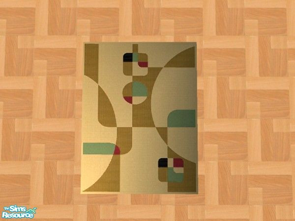 Sims 2 — Contemporary Beige by TSR Archive — Part of a set of 6 Contemporary Rug Designs ** TSRAA Member **