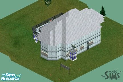 Sims 1 — Techno House by duton1 — Another house by me. but its basics are 1 bed 1 bath. t here are empty rooms but those