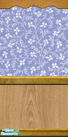 Sims 2 — Country Blue Flower by Raveena — Part of the Country walls set.