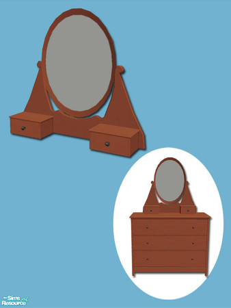 Sims 2 — Hemnes Add-ons - Dresser Mirror - Red by Shakeshaft — Part of a recolour set of the Hemnes Addons, set includes