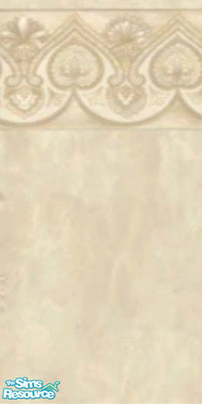 Sims 2 — Cream Curls by kollens — A Cream colored top bordered wall for a more elegant touch.