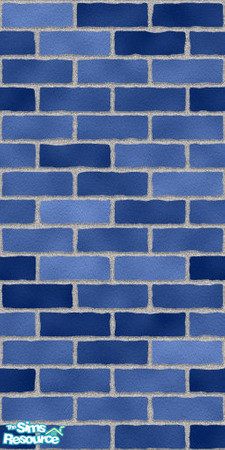 Sims 2 — dark blue brick by slinki — dark blue brick This wall is made to go with the blue denim set. Created by Virginia