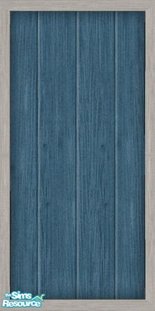 Sims 2 — Blue barn wall 3 by Windkeeper — Part of "Barn Building Kit" set