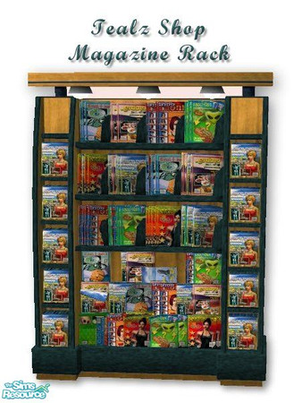 Sims 2 — Shop Setz in Tealz - Magazine Rack by iwubu — The Shop Setz - Find yourself building perfectly matched shops