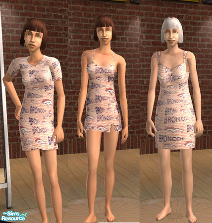 Sims 2 — Broncos Female Pjs by Bayou_Babe —  