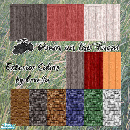 Sims 2 — am_FA-ThemeDownontheFarmWalls by Cruella — Barnwood exterior walls. A great variety of wood for that old country