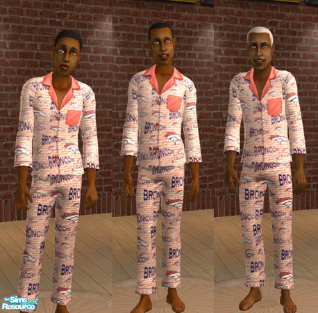 Sims 2 — Broncos Male Pjs by Bayou_Babe —  
