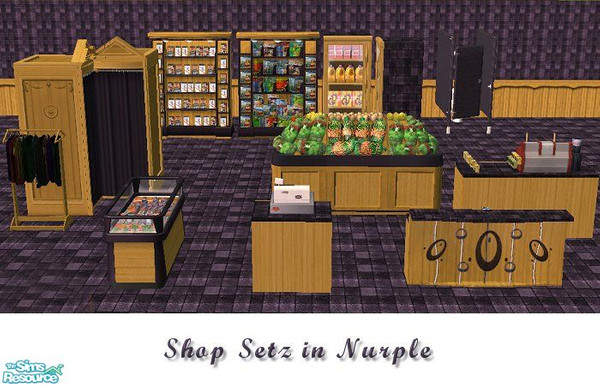 Sims 2 — Shop Setz in Nurple by iwubu — The Shop Setz - Find yourself building perfectly matched shops complete with