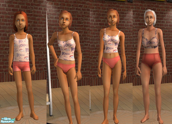Sims 2 — Broncos Female Underwear by Bayou_Babe —  