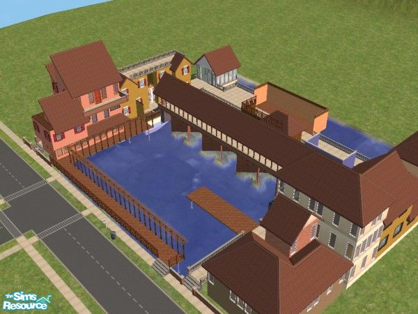 Sims 2 — -=O=- Bassano Bridge by 0wly — This project is based on the real "Bassano Bridge" in Italy. The only