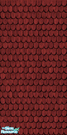 Sims 2 — Red Fishscale Shingles by c_literati — TSRAA