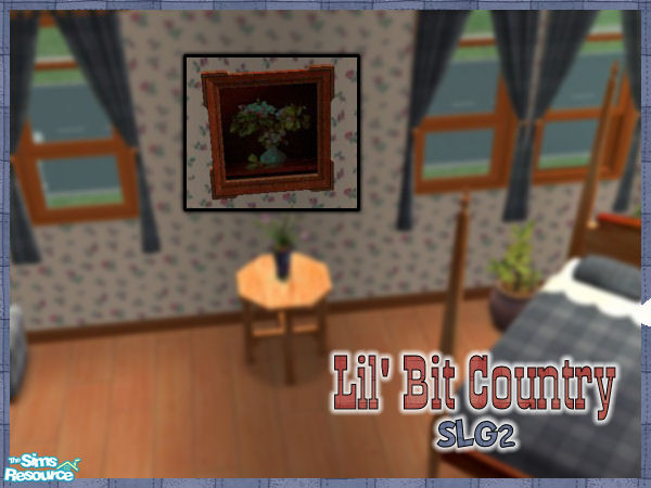 Sims 2 — Lil Bit Country Floral Painting in Blue by SimsLvrGrl — Whether in the country on the farm, or in the city
