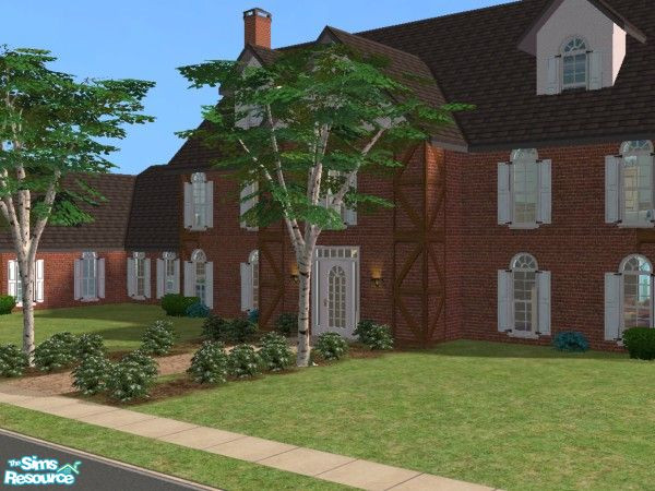 Sims 2 — Jupiter Oaks by spladoum — A misnomer, since there isn't an oak in sight! Features 5 bd/5.5 ba, a greenhouse, a