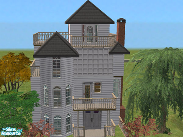 Sims 2 — Victorian Delight by Mothflower — I love Victorian homes. This one is fully decorated other than one bedroom.