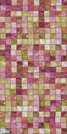 Sims 2 — So Sloppy Wall 2 by tamlfra — A beautiful glass tile wall, in a mosiac pattern, that was a bit sloppily
