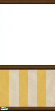 Sims 2 — Midland\'s Wall Collection 1 - Midlands White Top & Yellow Stripes by midland_04 — White smooth sheetrock