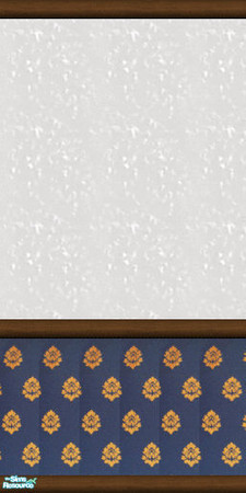 Sims 2 — Midland\'s Wall Collection 1 - Stucco Top Blue Wallpaper by midland_04 — White stucco top, with blue background