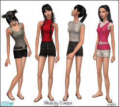 Sims 2 — Easy-going by confide — Set of four outfits for teens. You will need to download the lovely mesh made by Tantra: