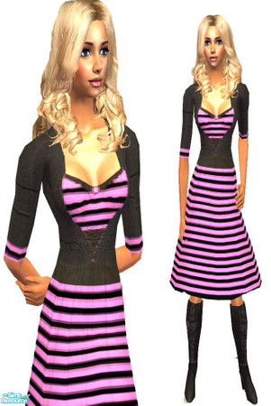 Sims 2 — Clyne - Set 4 - Natalie - Calypso Pink by Clyne_Fashions — This outfit was inspired by Natalie Basingweighte
