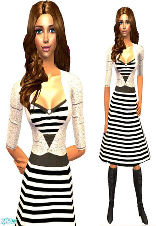 Sims 2 — Clyne - Set 4 - Natalie - White Combo by Clyne_Fashions — This outfit was inspired by Natalie Basingweighte from