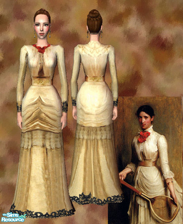 Sims 2 — Victorian Tennis Outfit by secooper87 — A victorian dress for your sims. Based on a painting by Arthur Hacker,