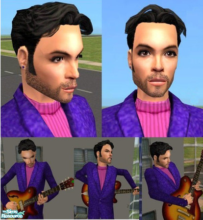 Sims 2 — Prince by Love4oneAnother — At last, a Sim of Prince that actually looks like him! Had fun making him, so enjoy!