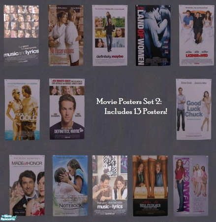 Sims 2 — Movie Posters Set 2 by kris39191 — Here is my second set of 13 movie posters, most of these are also chick