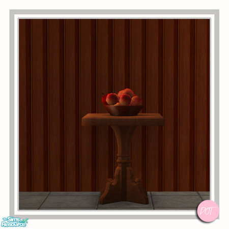 Sims 2 — Eves Fruit by DOT — Eve\'s Fruit Bed, Curtains, Lounge, Bowl of Apples, Framed Art and Wall Hanging. 2 Candle