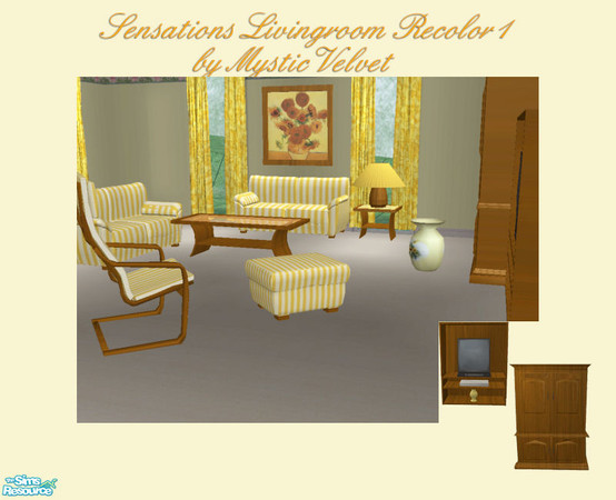 Sims 2 — Sensations Livingroom-Recolor1 by MysticVelvet — This is a recolor of my Sensations Livingroom mesh set. You