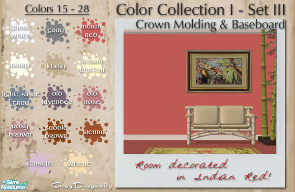 Sims 2 — GrayDragonfly - Color Collection I - Set III - Part 2 by GrayDragonfly — Second part in a two part set. Includes