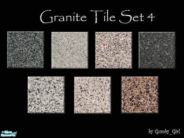 Sims 2 — Granite Tile Set 4 by Gumby_Girl — A set of 7 Granite floor tiles in various colours. Perfect for decorating