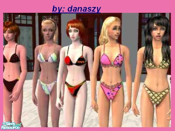 Sims 2 — Swimsuits by danaszy — A very nice set of five swimsuits for adult female