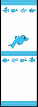 Sims 2 — \'My Little Sealife\' Bedroom Collection: Wall 2 by shadow66 — A sealife inspired bedroom featuring dolphins,