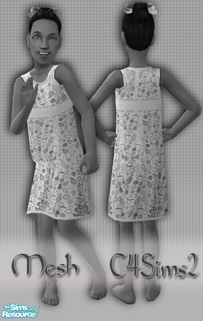 Sims 2 — MESH - Childnightgown01 - Child Set 1 by FaronDesign — 1 mesh and 3 recolours, has fat morph.