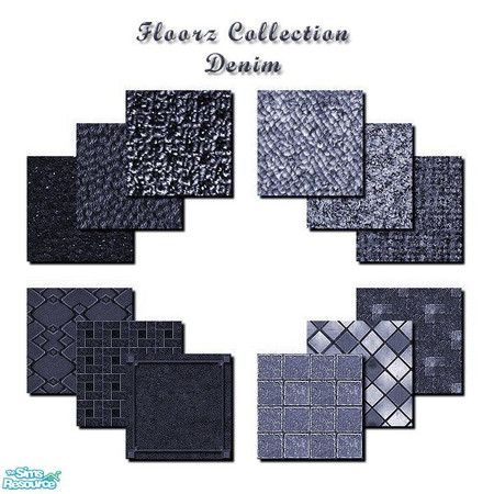 Sims 2 — Floorz in Denim by iwubu — The Floorz Collection is designed to perfectly match my Color Simplicity Collection.