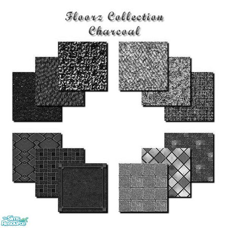 Sims 2 — Floorz in Charcoal by iwubu — The Floorz Collection is designed to perfectly match my Color Simplicity
