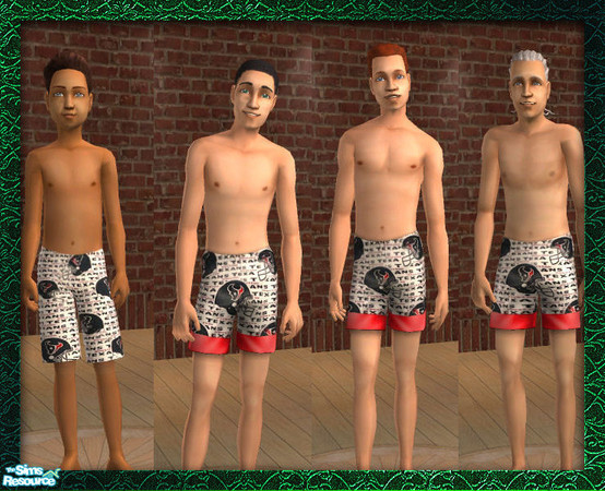 Sims 2 — Texans Male SwimSuits by Bayou_Babe —  