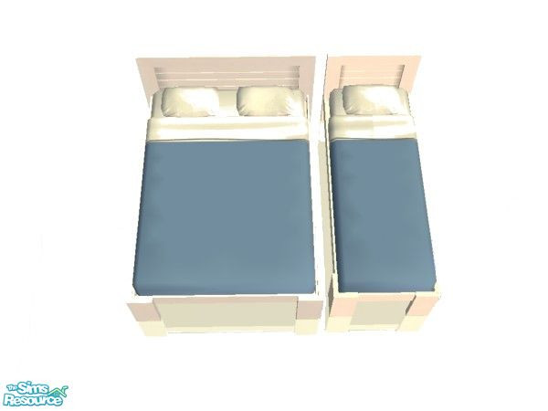 Sims 2 — Dark Cornflower Bedding Set - Type 1 by simmaniac2005 — Made to match Studio K walls and floors. by Jo D Designs