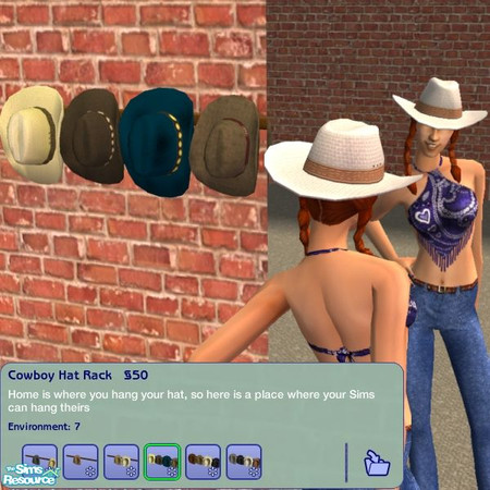 Sims 2 — Cowboy Hatrack Recolor4 by Dr Pixel — Recolor for the Cowboy Hatrack