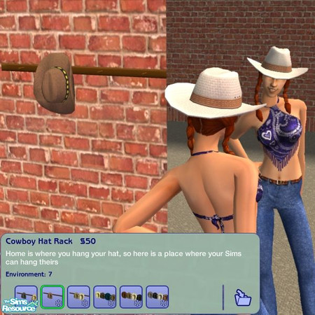 Sims 2 — Cowboy Hatrack Recolor1 by Dr Pixel — Recolor for Cowboy Hatrack
