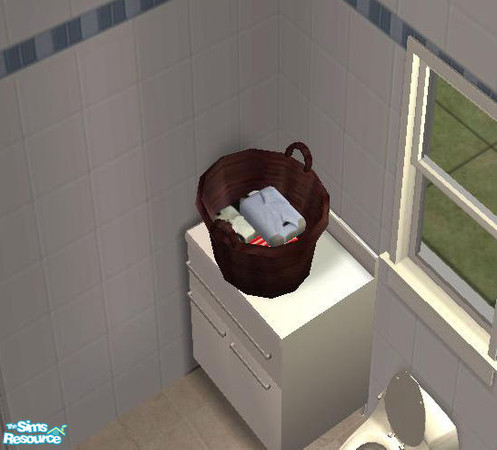 Sims 2 — laundry basket 02 by doreentautz — recolour of buntah's wonderful laundry basket