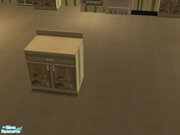 Sims 2 — China Dishes Kitchen counters by ead425 — set includes 15 items,1wall,1floor: counters upper cabinets need