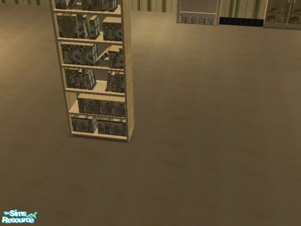Sims 2 — China Dishes Kitchen bookcase by ead425 — set includes 15 items,1wall,1floor: bar stool,bookcase,ceiling