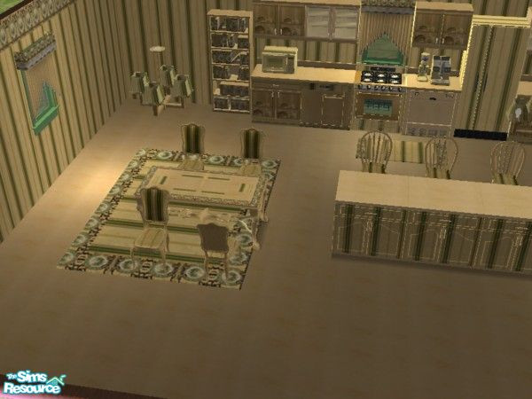 Sims 2 — China Dishes Kitchen bar stool by ead425 — set includes 15 items,1wall,1floor: bar stool,bookcase,ceiling